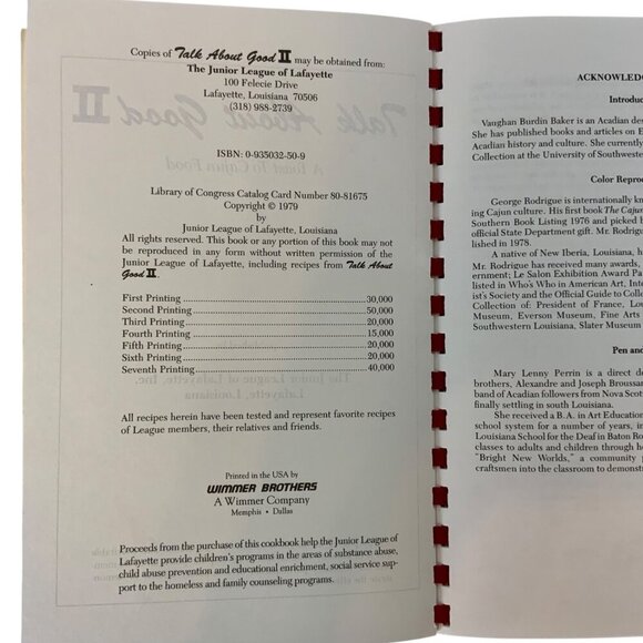 Talk About Good I & II Cajun Creole Cookbooks Lafayette Louisiana Junior League - Picture 15 of 16